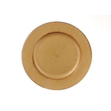 Round plate KAMALEI, synthetic, gold, 0.8"/2cm, Ø8"/20cm Round plate KAMALEI, synthetic, gold, 0.8"/2cm, Ø8"/20cm