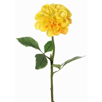 Artificial dahlia TINKALA, yellow, 60 cm, Ø12 cm