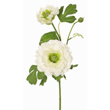 Artificial ranunculus SAGARA, white-green, 18"/45cm, Ø2"-3.5"/5-9cm Artificial ranunculus SAGARA, white-green, 18"/45cm, Ø2"-3.5"/5-9cm