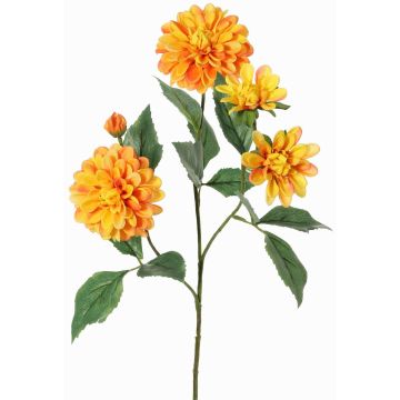 QUINKA decorative dahlia branch, orange-yellow, 70cm QUINKA decorative dahlia branch, orange-yellow, 70cm