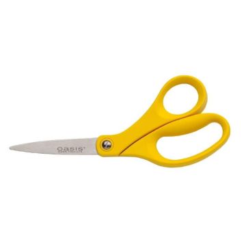 OASIS® cut flower shears made from stainless steel, yellow, 19 cm OASIS® cut flower shears made from stainless steel, yellow, 19 cm