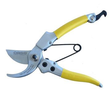 OASIS® flower shears with rubberised handles, yellow, 18 cm OASIS® flower shears with rubberised handles, yellow, 18 cm