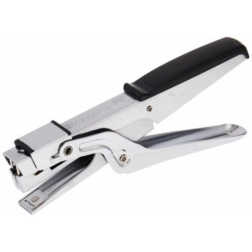 Staple gun CORVINUS, staple size No. 10, silver-black, 6.7"/17cm Staple gun CORVINUS, staple size No. 10, silver-black, 6.7"/17cm