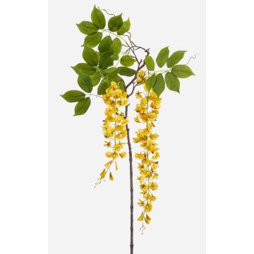 Artificial wisteria branch NISSRINE with flowers, yellow, 5ft/145cm Artificial wisteria branch NISSRINE with flowers, yellow, 5ft/145cm