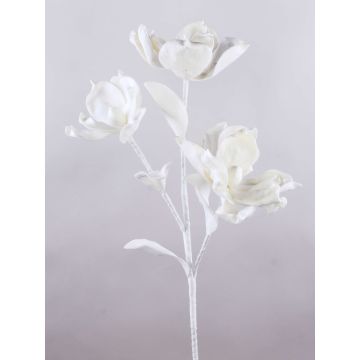 Foam camellia branch RANIA, white, 95cm, Ø18–22cm Foam camellia branch RANIA, white, 95cm, Ø18–22cm