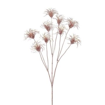 Decorative clematis seed head HARWAY, rose gold, 30"/75cm, Ø2.8"/7cm Decorative clematis seed head HARWAY, rose gold, 30"/75cm, Ø2.8"/7cm