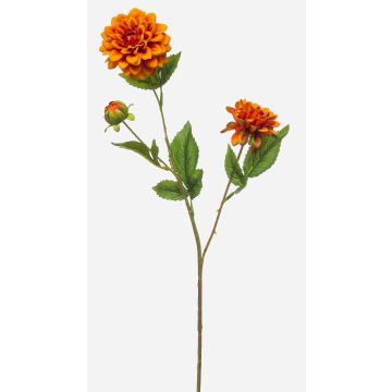 Artificial dahlia branch CEVAST, orange, 70cm, Ø7–8cm Artificial dahlia branch CEVAST, orange, 70cm, Ø7–8cm