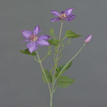Artificial Clematis DORAN, purple, 75cm, Ø11–13cm