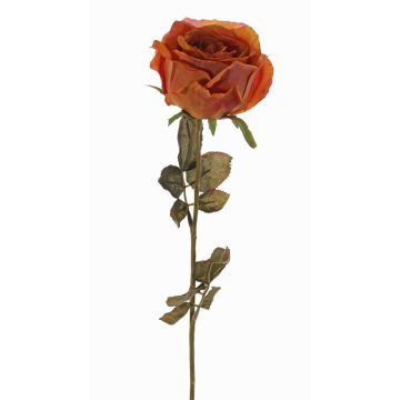 Artificial rose NAJMA, dried look, orange-fuchsia, 26"/65cm, Ø3.9"/10cm Artificial rose NAJMA, dried look, orange-fuchsia, 26"/65cm, Ø3.9"/10cm