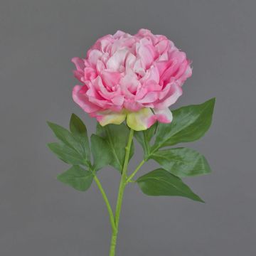 Artificial peony flower CORDOBA, pink, 22"/55cm