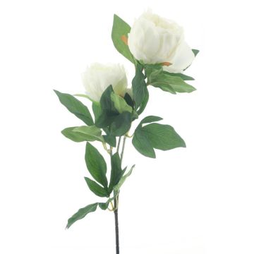 Artificial peony branch THEMIA, cream, 26"/65cm Artificial peony branch THEMIA, cream, 26"/65cm