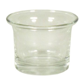 Tealight holder JEMMA made of glass, clear, 1.8"/4.5cm, Ø2.6"/6.5cm