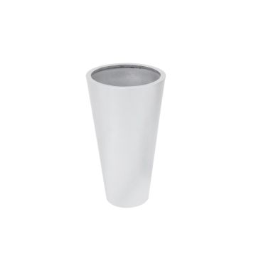 LEOPOLDO plant pot, silver, 69 cm, Ø39 cm