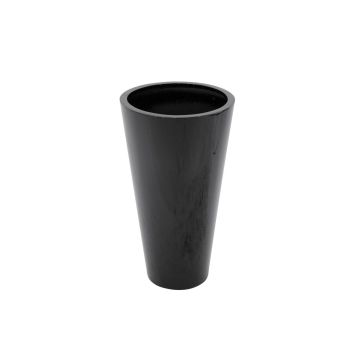 LEOPOLDO plant pot, black, 69 cm, Ø39 cm