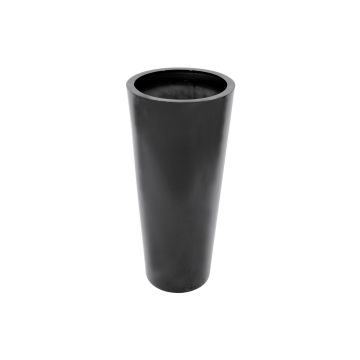 Plant container LEOPOLDO, black, 4ft/110cm, Ø20"/50cm