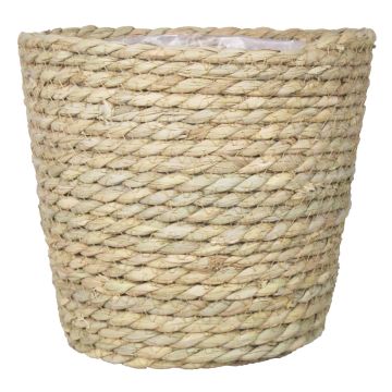 Basket planter FERMINA, beige, 7"/18cm, Ø8"/20,5cm