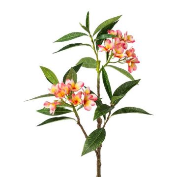 Artificial frangipani branch DRIFEN, yellow-pink, 4ft/110cm