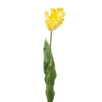 Artificial parrot tulip LUNIA, light yellow, 70 cm