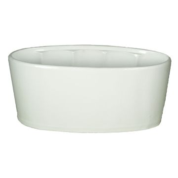 Oval ceramic orchid bowl RODISA, white, 13"x6"x6"/33x15x15cm Oval ceramic orchid bowl RODISA, white, 13"x6"x6"/33x15x15cm