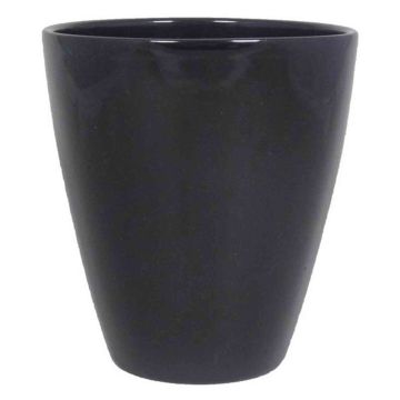 Ceramic vase TEHERAN PALAST, black, 7"/17cm, Ø5.3"/13,5cm