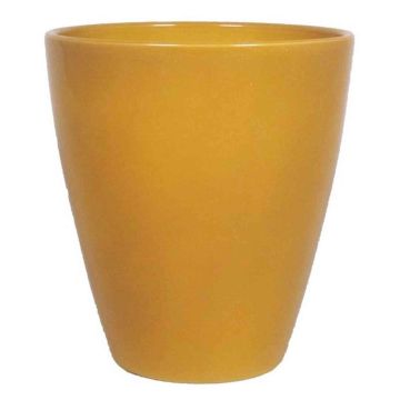 Ceramic vase TEHERAN PALAST, ocher yellow, 7"/17cm, Ø5.3"/13,5cm