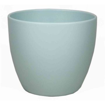 Small flower pot TEHERAN BASAR, ceramic, light turquoise matt, 3.3"/8,5cm, Ø4.1"/10,5cm