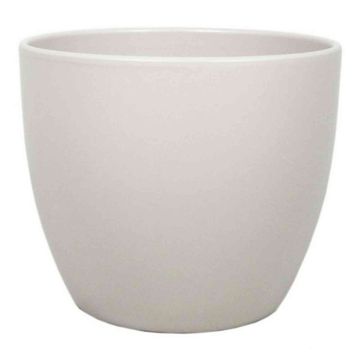 Large planter TEHERAN BASAR, ceramic, beige matt, 11"/27cm, Ø13"/32cm