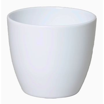 Large planter TEHERAN BASAR, ceramic, white, 11"/27cm, Ø13"/32cm