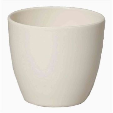 Plant pot TEHERAN BASAR, ceramic, cream, 5.3"/13,5cm, Ø6"/15,5cm