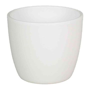 Small flower pot TEHERAN BASAR, ceramic, white matt, 2.4"/6cm, Ø3"/7,5cm