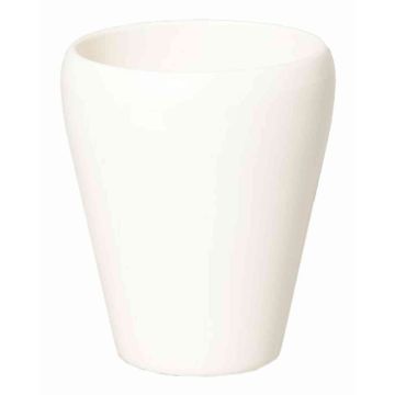 Orchid vase NAZARABAD, ceramic, cream, 7"/17cm, Ø5.5"/14cm