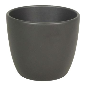 Small flower pot TEHERAN BASAR, ceramic, anthracite matt, 3.9"/9,8cm, Ø4.7"/12cm