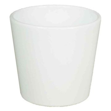 Orchid pot BANEH, ceramic, white, 4.9"/12,5cm, Ø5.3"/13,5cm