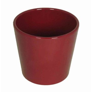 Orchid pot BANEH, ceramic, wine red, 4.9"/12,5cm, Ø5.3"/13,5cm