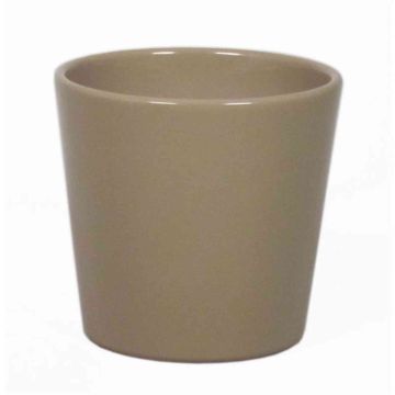 Orchid pot BANEH, ceramic, beige, 4.9"/12,5cm, Ø5.3"/13,5cm