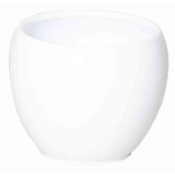 Ceramic plant pot URMIA BASAR, white, 9"/24cm, Ø11"/27cm