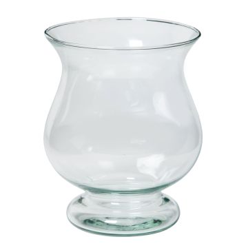 Glass goblet vase ZANIYE with foot, clear, 8"/20cm, Ø7"/17cm