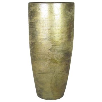 Large THORAN ceramic vase with grain pattern, gold, 90cm, Ø37cm Large THORAN ceramic vase with grain pattern, gold, 90cm, Ø37cm