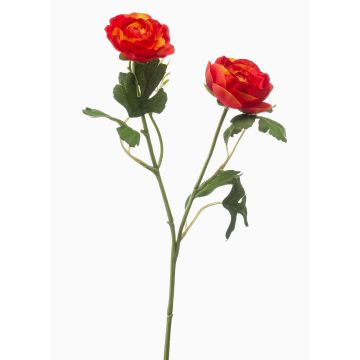 Artificial ranunculus flower branch FLORANCE, dark orange, 45cm Artificial ranunculus flower branch FLORANCE, dark orange, 45cm