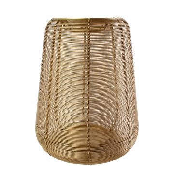 Iron lantern KONRADIN, gold, 12"/30cm, Ø9"/24cm Iron lantern KONRADIN, gold, 12"/30cm, Ø9"/24cm