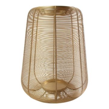 KONRADIN iron lantern, gold, 40cm, Ø34cm