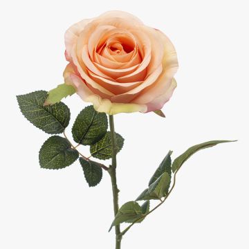 Faux rose BRUNETTE, peach, 28"/70cm, Ø4.3"/11cm Faux rose BRUNETTE, peach, 28"/70cm, Ø4.3"/11cm
