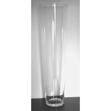 Conical glass floor vase AMNA AIR, clear, 20"/50cm, Ø 5.5"/14cm