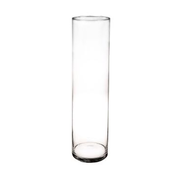 Cylinder floor vase SANYA AIR made of glass, clear, 24"/60cm, Ø6"/15cm