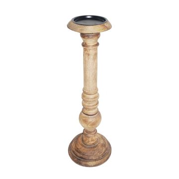 RICCARDO mango wood candle holder, brown, 40cm, Ø12.5cm RICCARDO mango wood candle holder, brown, 40cm, Ø12.5cm