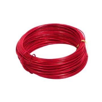 TANEA aluminium wire, red lacquered, 30m, Ø2mm