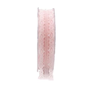 Lace trim SIMAY, pink, 82ft/25m, 20mm Lace trim SIMAY, pink, 82ft/25m, 20mm