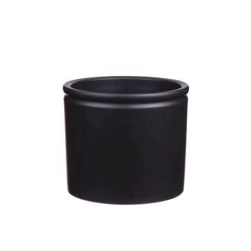 Ceramic pot ALCHIBA, anthracite matt, 4.9"/12,5cm, Ø5.5"/14cm