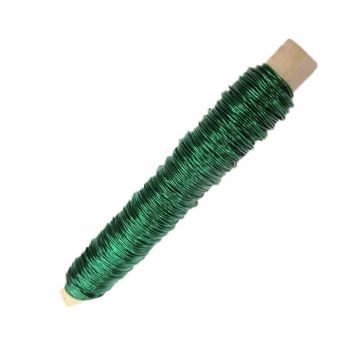 Heavy-duty decorative enamel-coated wire ZELMA, green, 100g, 164ft/50m, Ø0.5mm Heavy-duty decorative enamel-coated wire ZELMA, green, 100g, 164ft/50m, Ø0.5mm