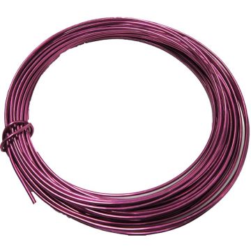 TANEA aluminium wire, pink lacquered, 12m, Ø2mm